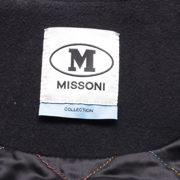 Missoni Single-Breasted Duffle Coat in Black Wool - Picture 5 of 6